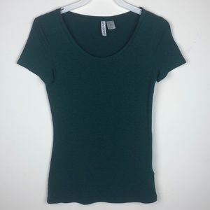 H&M Green Plain Tee